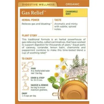 Traditional Medicinals Organic Gas Relief Tea - 16 Bags