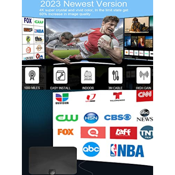 4K HD Digital Antenna with 1000 Mile Range for All TVs