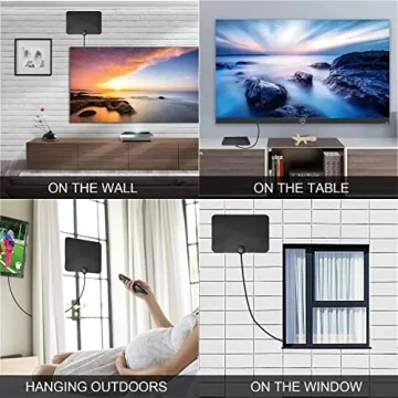 4K HD Digital Antenna with 1000 Mile Range for All TVs
