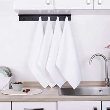 Premium 100% Cotton Kitchen Towel Set - 4 Super Absorbent Pieces