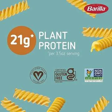 Barilla Chickpea Rotini Pasta, Vegan, Gluten Free, Non GMO & Kosher - High Protein Pasta Made with Plant Based Protein, 8.8 Ounce (Pack of 10)