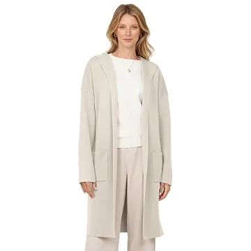 Stylish MEROKEETY Long Hooded Cardigan for Women