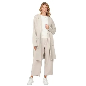 Stylish MEROKEETY Long Hooded Cardigan for Women