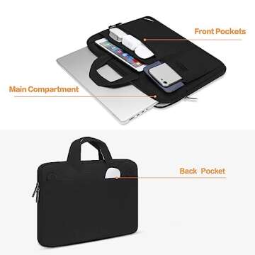 MOSISO Laptop Shoulder Bag Compatible with MacBook Air/Pro,13-13.3 inch Notebook,Compatible with Mac...