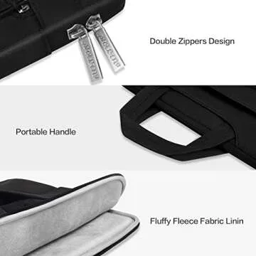 MOSISO Laptop Shoulder Bag Compatible with MacBook Air/Pro,13-13.3 inch Notebook,Compatible with MacBook Pro 14 inch M3 M2 M1 Pro Max 2023-2021,Polyester Flapover Briefcase Sleeve Case, Black