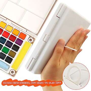 MAIKEDEPOT Watercolor Painting Set - Portable Travel Kit with 30 Colors