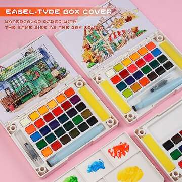Portable MAIKEDEPOT Travel Watercolor Painting Set
