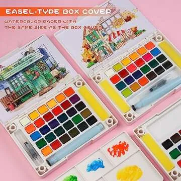 Portable MAIKEDEPOT Travel Watercolor Painting Set
