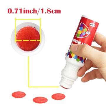 Yuanhe Dot Markers Bingo Daubers - 12 Colors Washable Paint Dotters for Toddlers and Kids Art Supply
