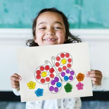 Yuanhe Dot Markers Bingo Daubers - 12 Colors Washable Paint Dotters for Toddlers and Kids Art Supply