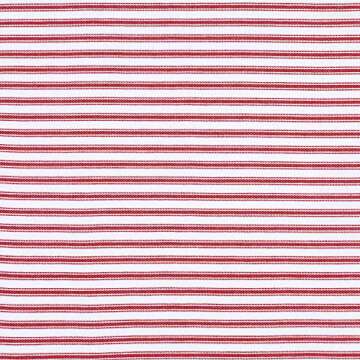 Cackleberry Home Red and White Ticking Stripe Placemats 13 x 19 Inches Woven Cotton Reversible, Set of 4