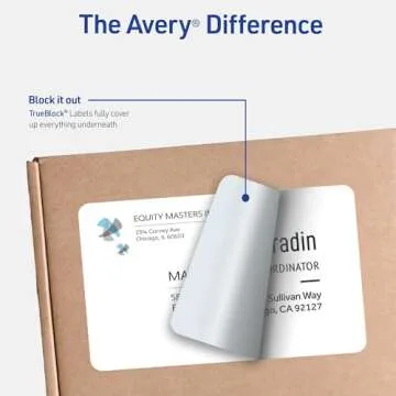 Avery Half Sheet Printable Shipping Labels, 5.5" x 8.5", 500 Blank Mailing Labels for Packages, Prod...