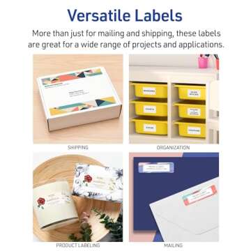 Avery Half Sheet Shipping Labels, 500 Blank Labels