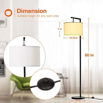 Addlon Montage Modern Floor Lamp - Mid Century Style for Any Room