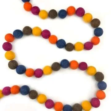 Happy Harvest Wool Felt Balls - Handmade Colorful Pom Poms