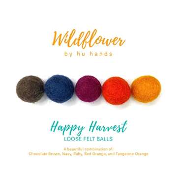 Happy Harvest Wool Felt Balls - Handmade Colorful Pom Poms