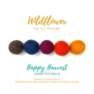Happy Harvest Wool Felt Balls - Handmade Colorful Pom Poms