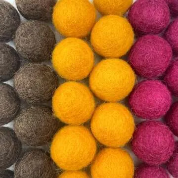 Happy Harvest Wool Felt Balls - Handmade Colorful Pom Poms