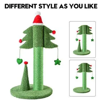 BOLUO Tall Cedar Christmas Cat Scratching Post for Cats