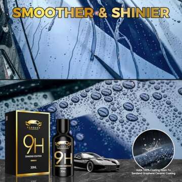 Greyghost Ceramic Coating for Cars, Mr Fix 9h Nano Coating Kit Super Ceramic Car Coating Hydrophobic, Car Paint Protection Anti Scratch Glass Coat, High Gloss Auto Ceramic Polish 9h Hardness Ceramics
