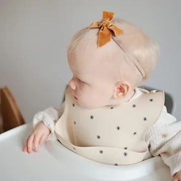 Mushie Silicone Baby Bib - Adjustable & Easy to Clean