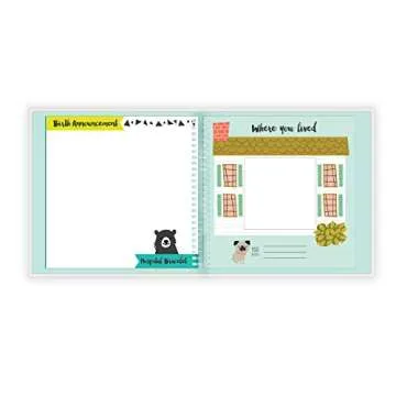 Lucy Darling Baby Memory Book, Themed Baby First Year Book, First 5 Years Journal & Photo Album for Baby Boy/Girl, Keepsake Books, Gender Neutral Memories & Milestone Book, Mom Gift - Little Animal