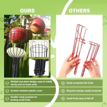 Adjustable Fruit Picker Pole & Basket - 9.6FT Tool