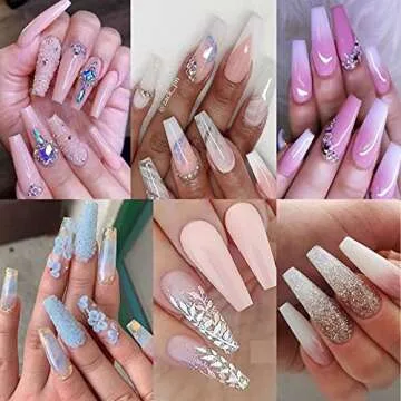 500pc Nude Pink Press on Coffin Nails Painted Acrylic Nail Art Tips Artificial Fingernails False Nails Full Cover Party Manicure Design Decor for Women Girls