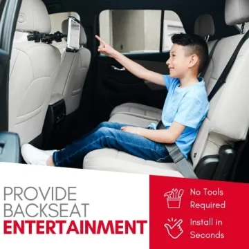 Macally Adjustable Car Tablet Holder for Backseat Entertainment