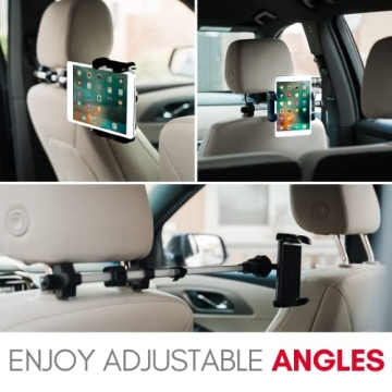 Macally Adjustable Car Tablet Holder for Backseat Entertainment