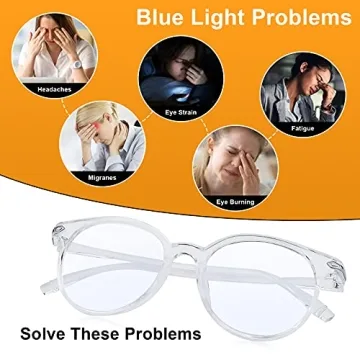 Craebuer Lightweight Blue Light Blocking Glasses for All