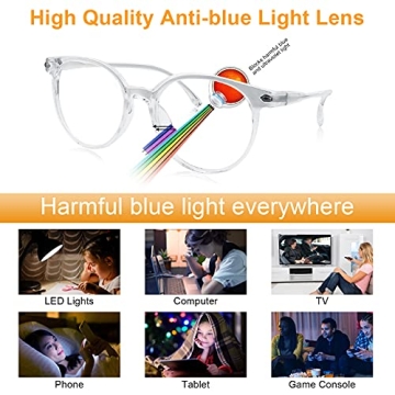Craebuer Lightweight Blue Light Blocking Glasses for All