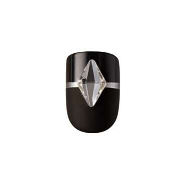 KISS imPRESS Press-On Nails Couture Collection Manicure Kit, ‘Lavish’, Patented Super-Hold Adhesive, 30 Fake Nails with 12 Accent Nails