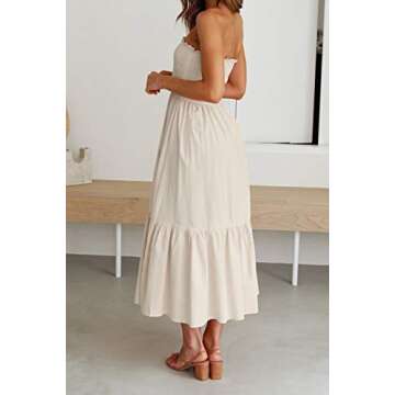 ZESICA Women's Summer Strapless Dress for All Occasions