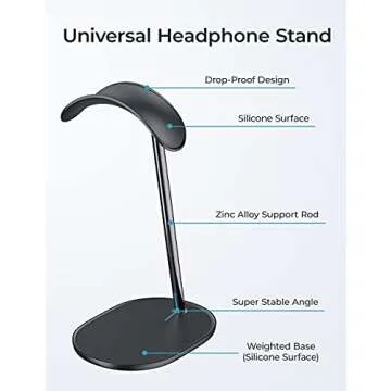 BENKS Elegant Desktop Headphone Stand for All Headphones