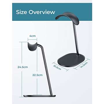 BENKS Elegant Desktop Headphone Stand for All Headphones