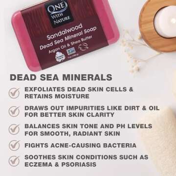 Dead Sea Mineral Sandalwood Soap - Natural Skin Care