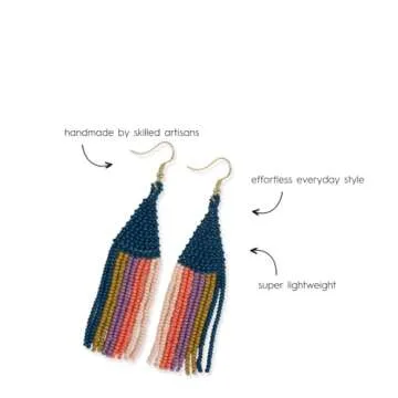 INK+ALLOY Beaded Boho Earrings for Women - Handmade Accessory