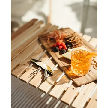 Premium Mini Picnic Table with Wine Holders - Business & Pleasure