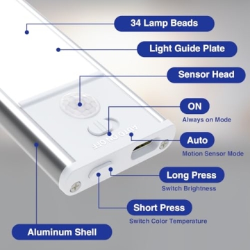 LED Under Cabinet Lighting | Rechargeable & Motion Sensor