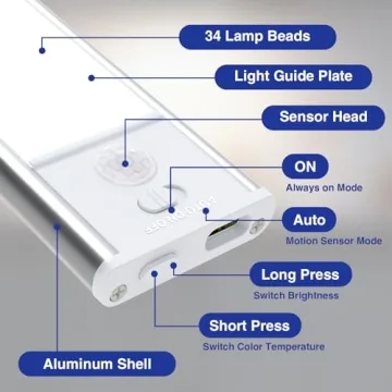 LED Under Cabinet Lighting | Rechargeable & Motion Sensor