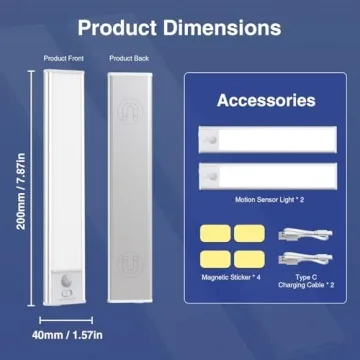 LED Under Cabinet Lighting | Rechargeable & Motion Sensor