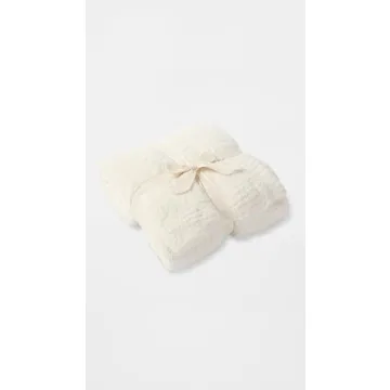 Barefoot Dreams CozyChic Throw Blanket in Cream