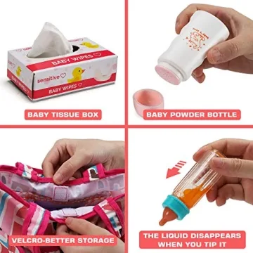 14 Pack Baby Doll Feeding Toy Set for Kids