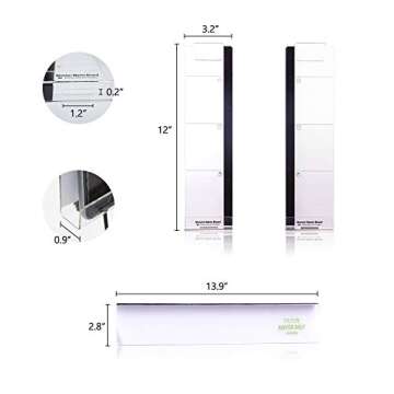 DailyTreasures Acrylic Monitor Memo Board, 2pcs Computer Monitor Side Panel(Left+Right),1pcs Message Memo Pad Shelve + 4Pcs Sticky Notes & 1 Sheet Index Tab for Office Home Desk Organizer Phone Holder