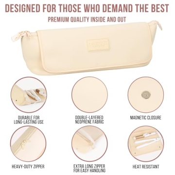 BAREFOOT CARIBOU Hair Tools Travel Bag with Heat Resistant Mat