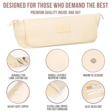 BAREFOOT CARIBOU Hair Tools Travel Bag with Heat Resistant Mat