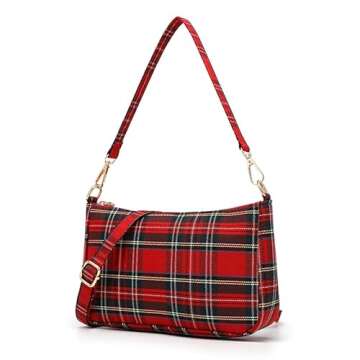 VINAIDA Plaid Shoulder Bag - Stylish & Versatile Purse for Any Occasion