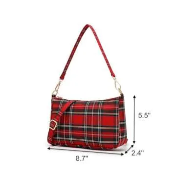 Trendy VINAIDA Plaid Shoulder Bag for Women - Perfect Gift