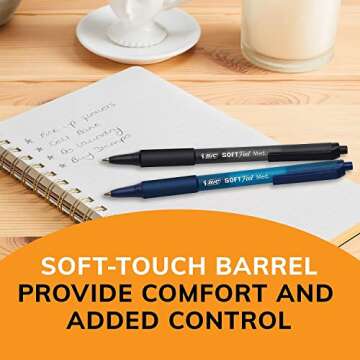 BIC SCSM11BK Soft Feel Pen - Smooth Black Ink & Comfort